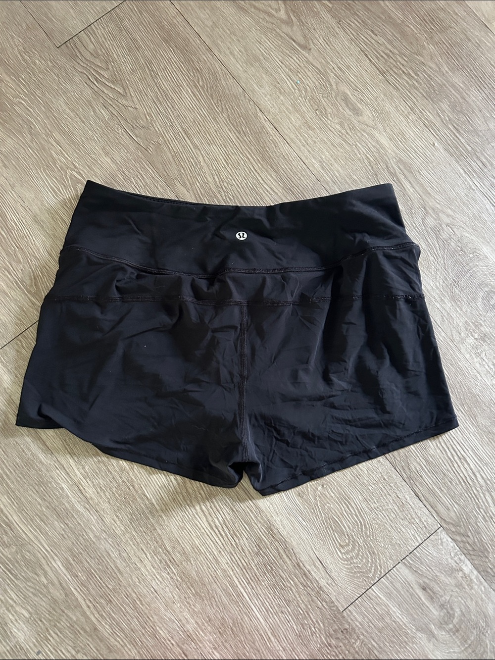 Black Lululemon running shorts